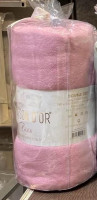 Махрове простирадло на резинці Maison Dor Рожеве 180x200 см з наволочками