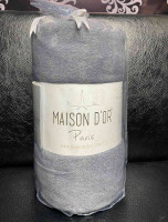 Махрова простирадло на резинці Maison Dor Сіра 180x200 см з наволочками 