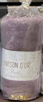 Махрова простирадло на резинці Maison Dor Лілова 180x200 см з наволочками 