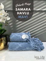 Набір махрових рушників Ikra Life Samara mavi 50x90 см + 70х140 см 